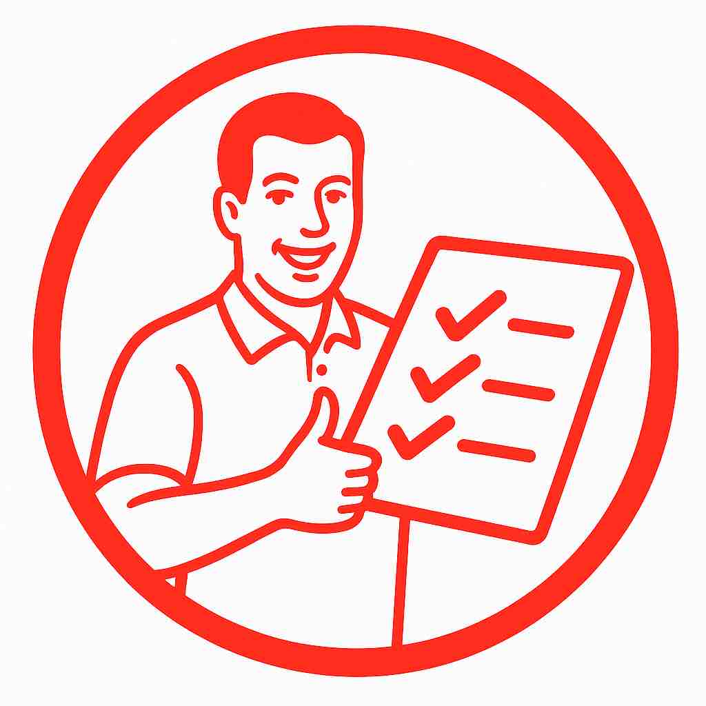 personnel check list 100% pare brise